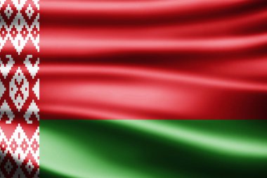 Beyaz Rusya bayrağı ile kopya alanı metin - 3d çizim için    