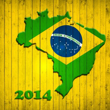 Brezilya bayrağı ile kopya alanı metin veya resimler 