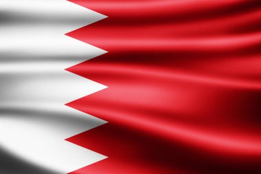 Bahreyn bayrağı ile kopya alanı metin - 3d çizim için    