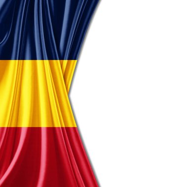 Çad bayrağı ile kopya alanı metin - 3d çizim için    