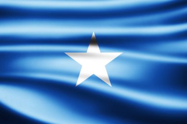 Somali bayrağı ile kopya alanı metin - 3d çizim için    