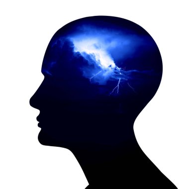  insan beyninin arka plan - 3d çizim