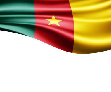 Kamerun bayrağı ile kopya alanı metin - 3d çizim için    