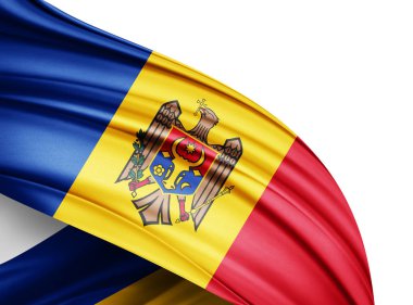 Moldova bayrağı ile kopya alanı metin - 3d çizim için    