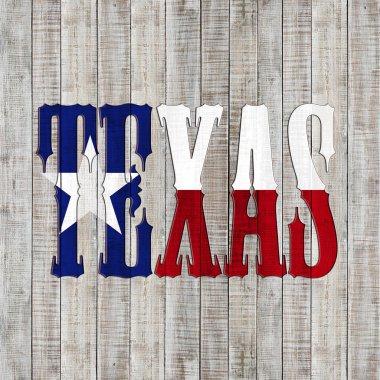 Texas arka plan kopya alanı için metin - 3d çizim ile    