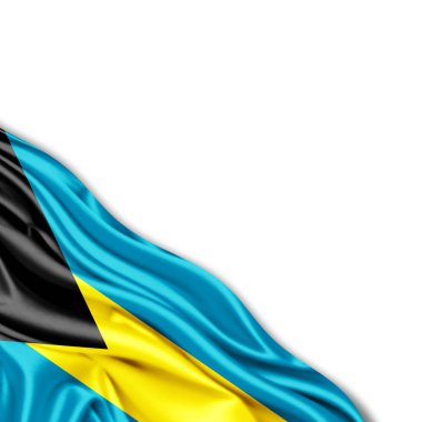 Bahamalar bayrağı ile kopya alanı metin - 3d çizim için    