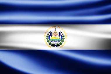 El Salvador bayrakla kopya alanı metin - 3d çizim için    