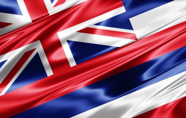 Hawaii bayrağı ile kopya alanı metin - 3d çizim için    