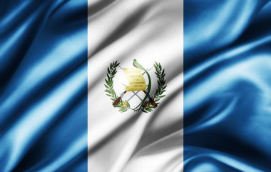 Guatemala bayrağı ile kopya alanı metin - 3d çizim için    