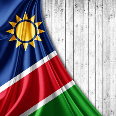 Namibya bayrağı ile kopya alanı metin - 3d çizim için    