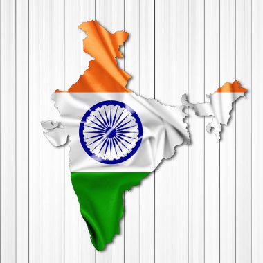 Hindistan bayrağı ile kopya alanı metin - 3d çizim için    