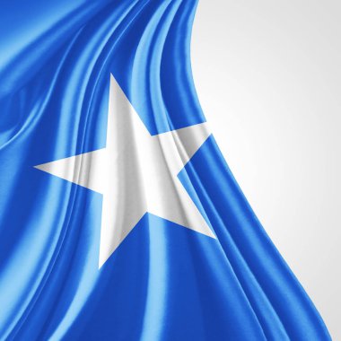 Somali bayrağı ile kopya alanı metin - 3d çizim için    