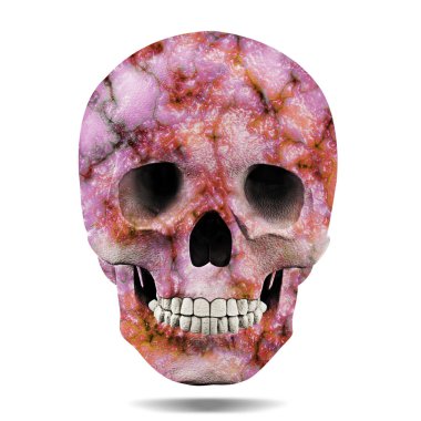  renkli insan kafatası, dekorasyon - illüstrasyon