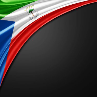 Ekvator Ginesi bayrağı ile kopya alanı metin - 3d çizim için    