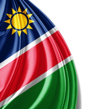 Namibya bayrağı ile kopya alanı metin - 3d çizim için    