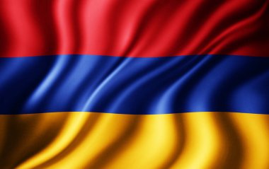 Ermenistan bayrağı ile kopya alanı metin - 3d çizim için    