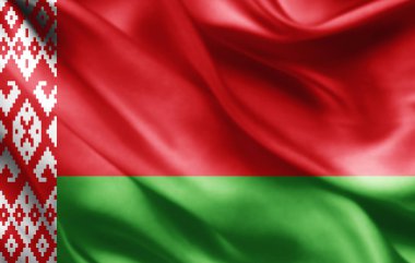 Beyaz Rusya bayrağı ile kopya alanı metin - 3d çizim için    