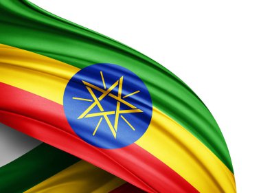 Etiyopya bayrağı ile kopya alanı metin - 3d çizim için    