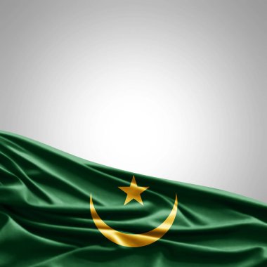 Moritanya bayrağı ile kopya alanı metin - 3d çizim için    