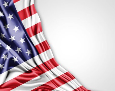 ABD bayrağı ile kopya alanı metin - 3d çizim için    