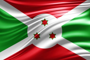 Burundi bayrağı ile kopya alanı metin - 3d çizim için    