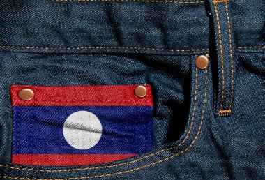 Laos bayrağı kot - 3d şekil