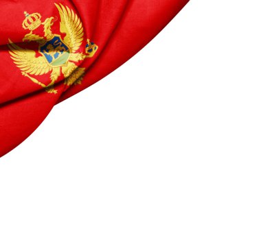 Karadağ bayrağı ile kopya alanı metin - 3d çizim için    