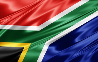 Metin - 3d illüstrasyon kopya yeri olan Güney Afrika'nın bayrağı    