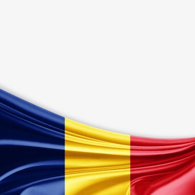 Romanya bayrağı ile kopya alanı metin - 3d çizim için    