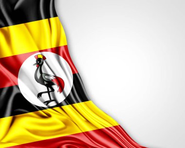 Uganda bayrağıyla kopya alanı metin - 3d çizim için    