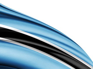 Botsvana bayrağı ile kopya alanı metin - 3d çizim için    