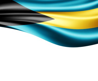 Bahamalar bayrağı ile kopya alanı metin - 3d çizim için    