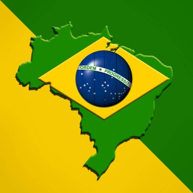 Brezilya bayrağı ile kopya alanı metin veya resimler