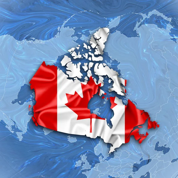 テキスト イラストのコピー スペース カナダの旗 — ストック写真