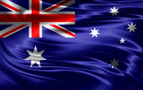 Bandera Australia Con Espacio Copia Para Texto Ilustración —  Fotos de Stock