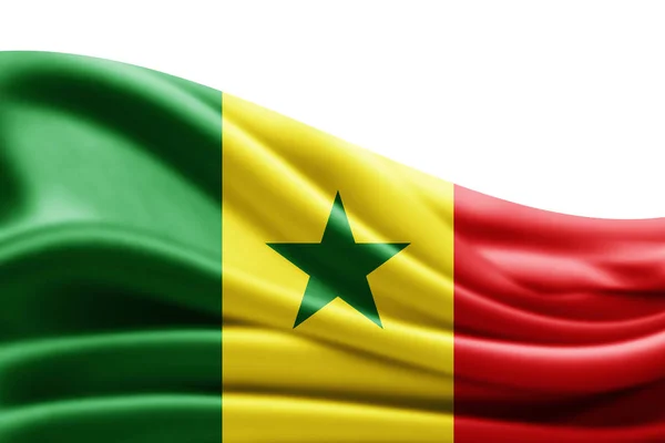 Σημαία Της Σενεγάλης Αντίγραφο Χώρο Για Κείμενο Απεικόνιση — Φωτογραφία Αρχείου