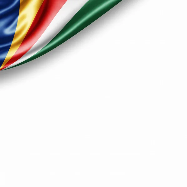 Bandeira Das Seychelles Com Espaço Cópia Para Seu Texto Ilustração — Fotografia de Stock