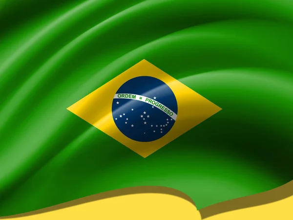 Bandiera Brasile Con Spazio Copia Testo Immagini — Foto Stock