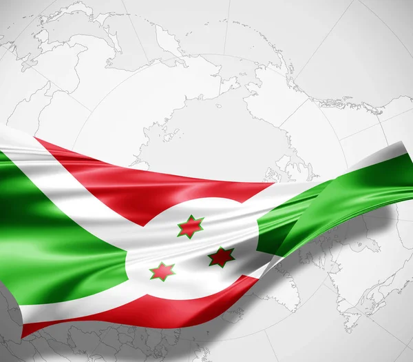 Másol Szöveg Illusztráció Helyet Burundi Zászlaja — Stock Fotó