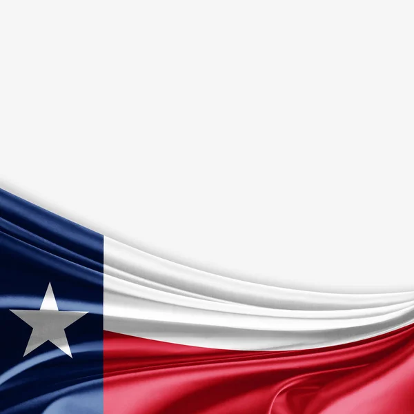 Флаг Техаса Местом Копирования Текста Белом Фоне Иллюстрация — стоковое фото