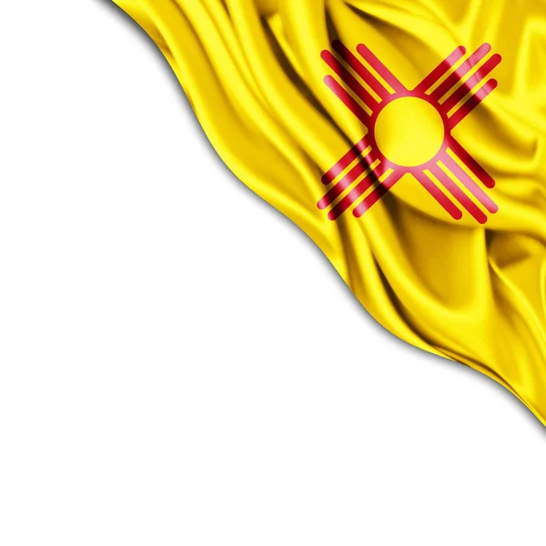 Vlag Van New Mexico Met Kopie Ruimte Voor Tekst Witte — Stockfoto