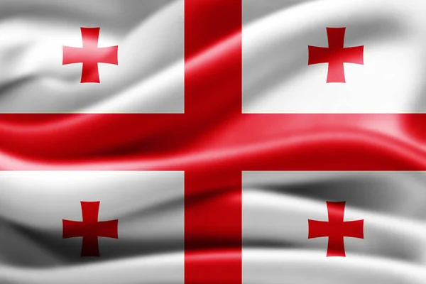 Σημαία Της Γεωργίας Αντίγραφο Χώρο Για Κείμενο Απεικόνιση — Φωτογραφία Αρχείου