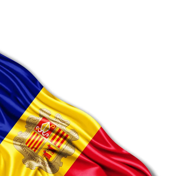 Bandera Andorra Con Espacio Para Copiar Texto Ilustración — Foto de Stock