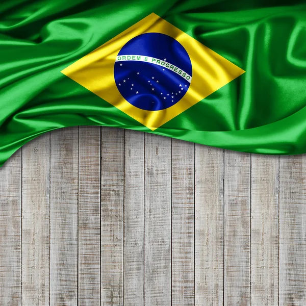 Bandera Brasil Con Espacio Copia Para Texto Imágenes — Foto de Stock