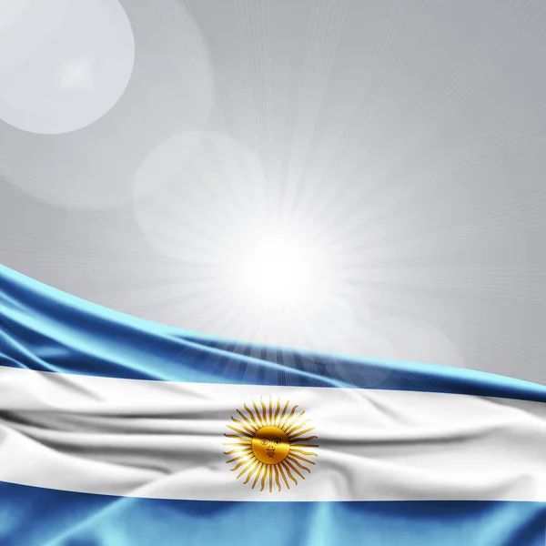 Bandera Argentina Con Espacio Copia Para Texto Ilustración —  Fotos de Stock