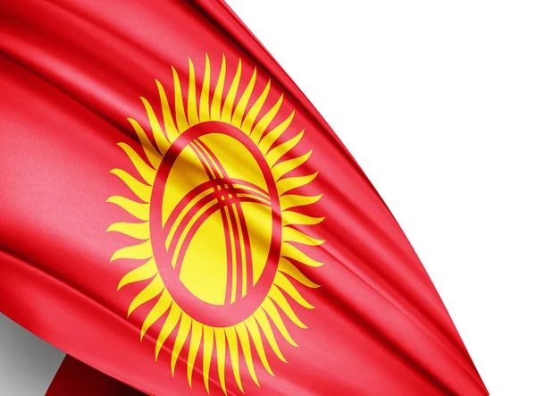 Bandera Kirguistán Con Espacio Para Copiar Texto Ilustración — Foto de Stock