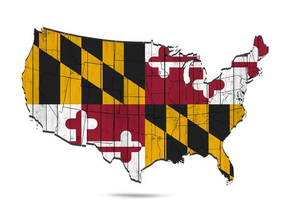 Flaga Maryland Miejscem Kopiowania Tekstu Lub Obrazów — Zdjęcie stockowe