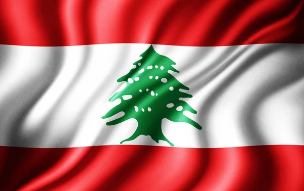 Bandera Líbano Con Espacio Copia Para Texto Ilustración — Foto de Stock