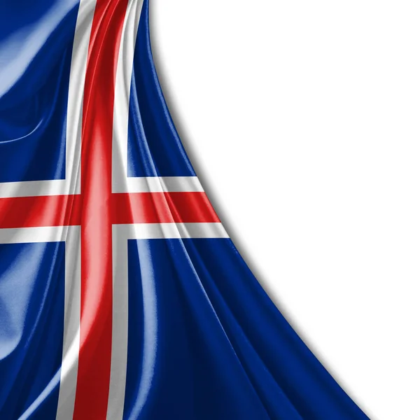 テキスト イラストのコピー スペースを持つアイスランドの旗 — ストック写真