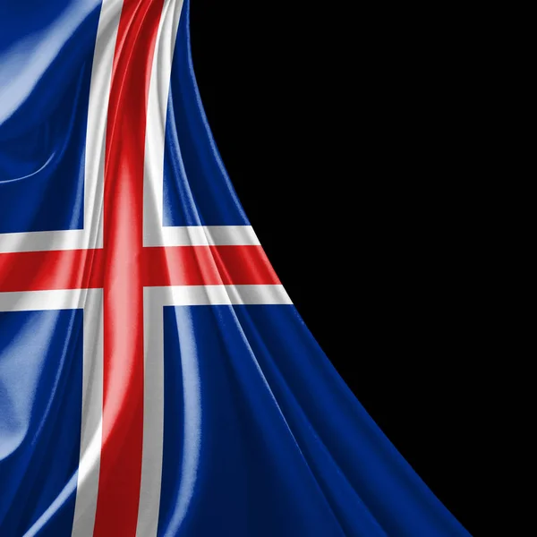 Flagge Von Island Mit Kopierplatz Für Ihren Text Illustration — Stockfoto